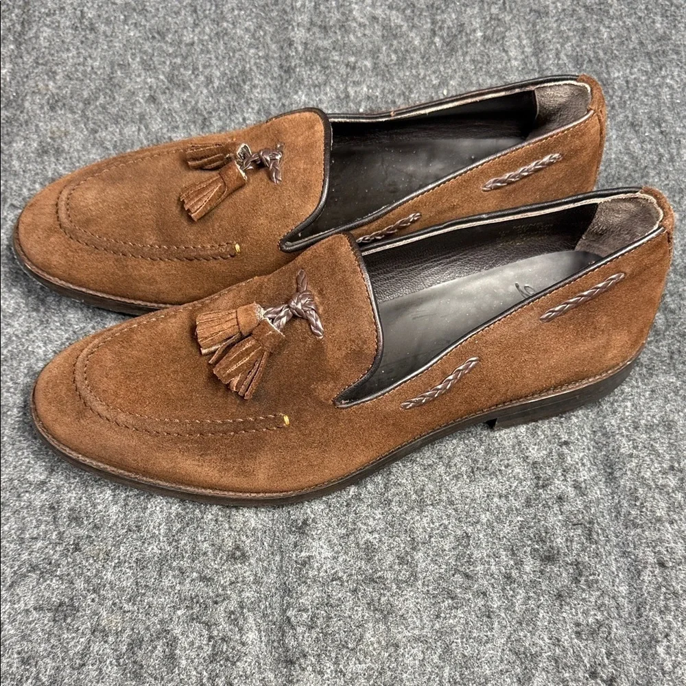 Velapais Elegant Brown Tassel Loafers for Men